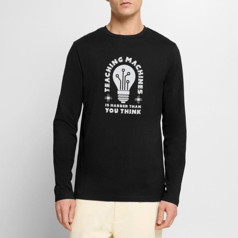 Teaching Machine Learning Artificial Intelligence Men's Premium Organic Long Sleeve Shirt