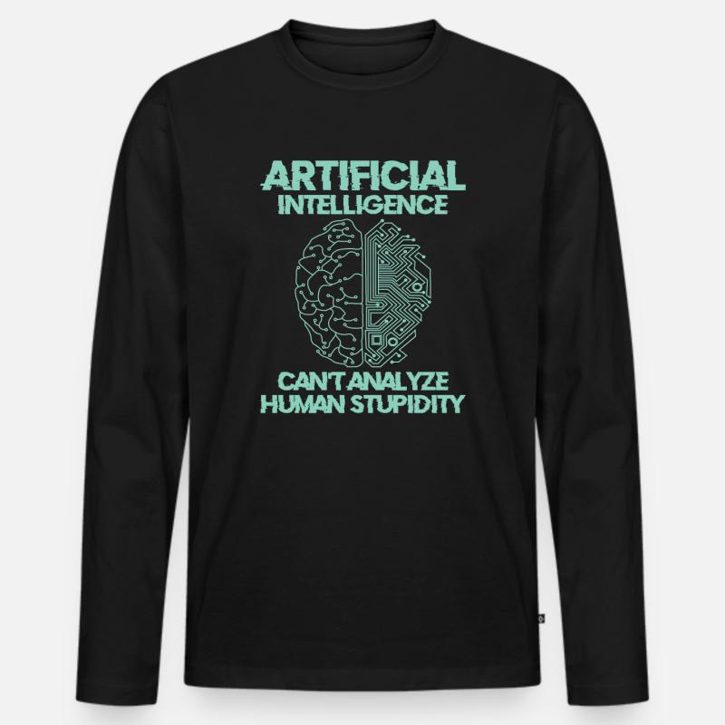 Artificial Intelligence Programmer Brain Human Men's Premium Organic Long Sleeve Shirt