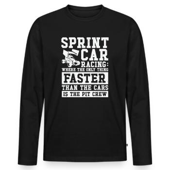 Sprint Car Dirt Track Racing - Männer Premium Bio Langarmshirt - Schwarz - Vorne - Nico (187cm)