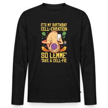Wissenschaft Thema Geburtstagsfeier Chemie - Männer Premium Bio Langarmshirt - Schwarz - Vorne - Nico (187cm)