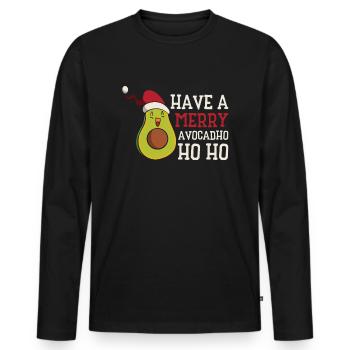 Noël Avocat Keto Fruit Diet Holiday Keto - T-shirt manches longues Premium bio Homme - noir - Devant - Nico (187cm)
