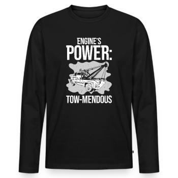 Abschleppwagenfahrer Lkw-Lokführer Lkw-Fahrer - Männer Premium Bio Langarmshirt - Schwarz - Vorne - Nico (187cm)