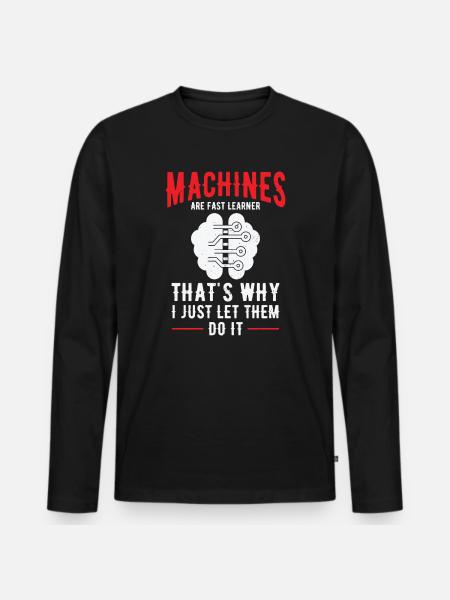 Machine Learning Artificial Intelligence AI - Men's Premium Organic Long Sleeve Shirt - black