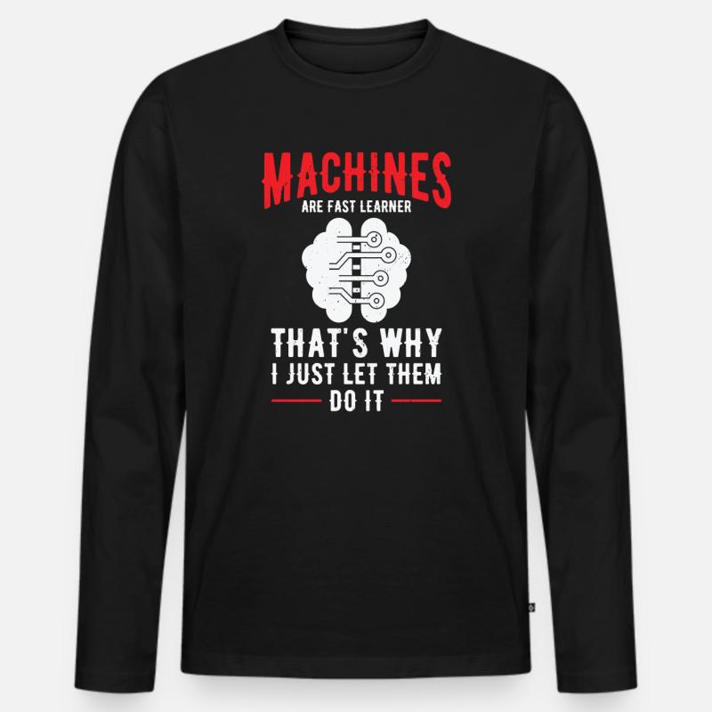 Machine Learning Artificial Intelligence AI - Men's Premium Organic Long Sleeve Shirt - black