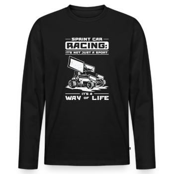 Sprint Car Dirt Track Racing - Männer Premium Bio Langarmshirt - Schwarz - Vorne - Nico (187cm)