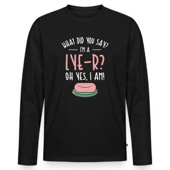 Soap Dealer Homemade Soap Soaper Soap Hobbyist - Men's Premium Organic Long Sleeve Shirt - black - Front - Nico (187cm)