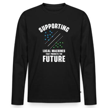 Support Vector Machines Programmierer Künstliche - Männer Premium Bio Langarmshirt - Schwarz - Vorne - Nico (187cm)
