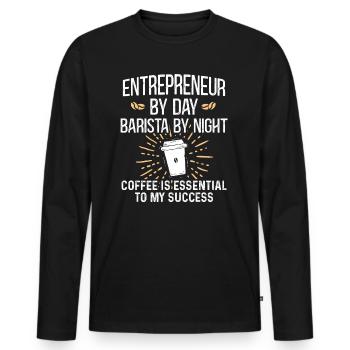 Entrepreneur Business Entrepreneurship - Men's Premium Organic Long Sleeve Shirt - black - Front - Nico (187cm)