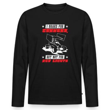 Sprint Car Dirt Track Racing - Men's Premium Organic Long Sleeve Shirt - black - Front - Nico (187cm)