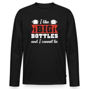 Wine Drinking Wine Tasting Wine Lover - Men's Premium Organic Long Sleeve Shirt - black - Front - Nico (187cm)