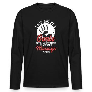 Massagetherapeutin Therapie lizenzierter Masseur - Männer Premium Bio Langarmshirt - Schwarz - Vorne - Nico (187cm)
