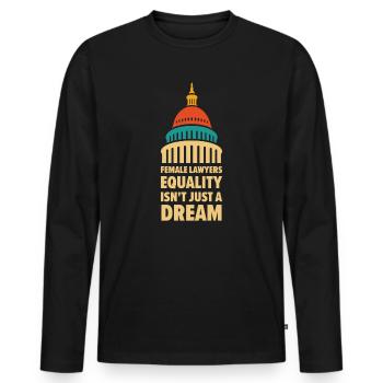 Internationaler Frauentag Juristin - Männer Premium Bio Langarmshirt - Schwarz - Vorne - Nico (187cm)