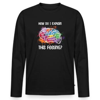 Psychology Psychologist Psychiatry Humor - Men's Premium Organic Long Sleeve Shirt - black - Front - Nico (187cm)