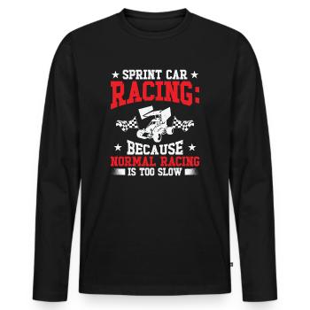Sprint Car Dirt Track Racing - Männer Premium Bio Langarmshirt - Schwarz - Vorne - Nico (187cm)