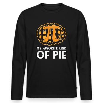 Pi Day Cake Math Number Pi Symbol Food - T-shirt manches longues Premium bio Homme - noir - Devant - Nico (187cm)