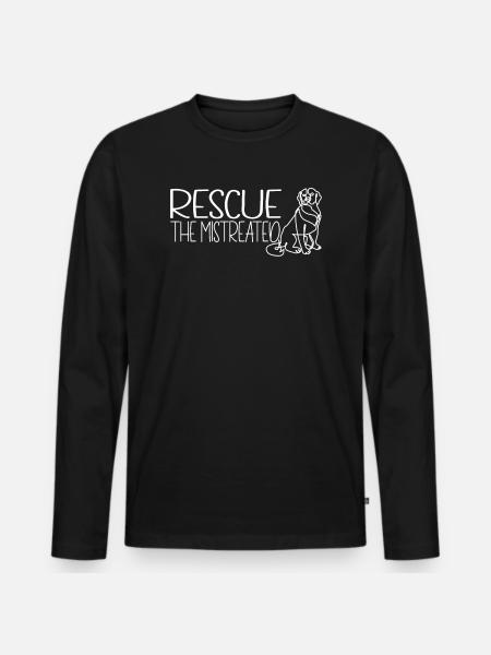 Save the abused dog rescue - Men's Premium Organic Long Sleeve Shirt - black