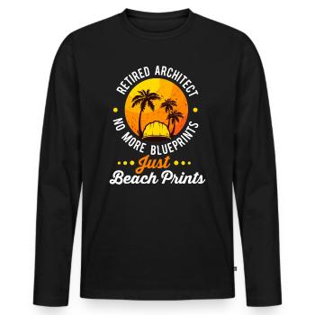 Retired Architect Architecture Retirement - Men's Premium Organic Long Sleeve Shirt - black - Front - Nico (187cm)