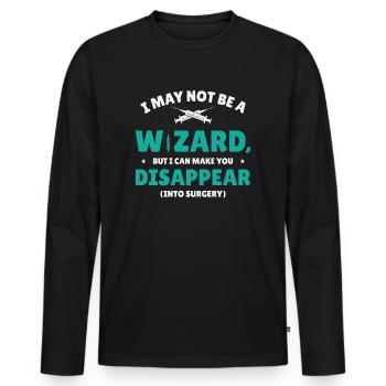 Anesthesia Anesthesiologist Nurse Anesthesiology - Men's Premium Organic Long Sleeve Shirt - black - Front - Nico (187cm)