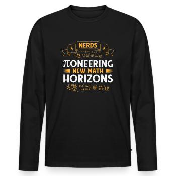 Pi Day Nerd Pi Symbol Number Nerdy Math - T-shirt manches longues Premium bio Homme - noir - Devant - Nico (187cm)