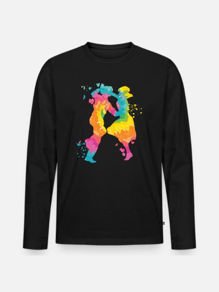 Danse Swing 60s Boogie Woogie - T-shirt manches longues Premium bio Homme - noir