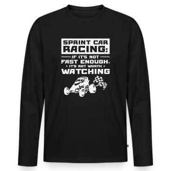 Sprint Car Dirt Track Racing - Männer Premium Bio Langarmshirt - Schwarz - Vorne - Nico (187cm)