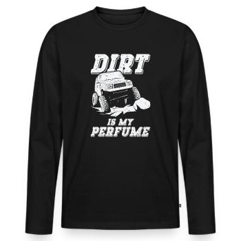 Off Road 4X4 Wheeler Offroading Dirt Mudding - Men's Premium Organic Long Sleeve Shirt - black - Front - Nico (187cm)