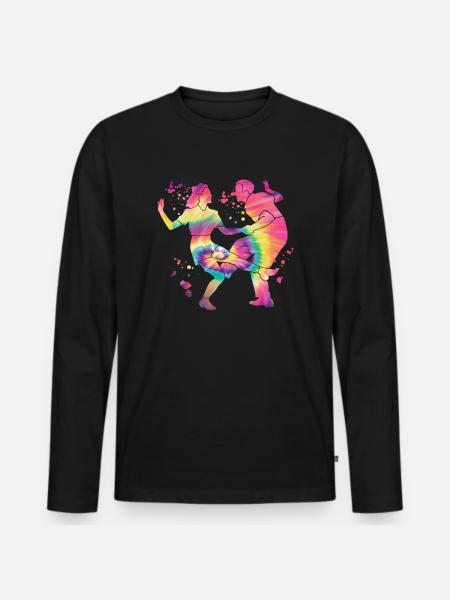 Danse Swing 60s Boogie Woogie - T-shirt manches longues Premium bio Homme - noir