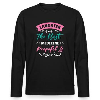 Anesthesia Anesthesiologist Nurse Anesthesiology - Men's Premium Organic Long Sleeve Shirt - black - Front - Nico (187cm)