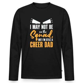 Cheerleader Proud Cheer Dad Cheerleading Beer - Men's Premium Organic Long Sleeve Shirt - black - Front - Nico (187cm)