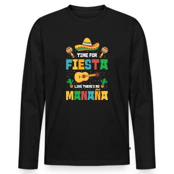 Cinco De Mayo Mexikanisch Mexiko Fiesta Trinkparty - Männer Premium Bio Langarmshirt - Schwarz - Vorne - Nico (187cm)