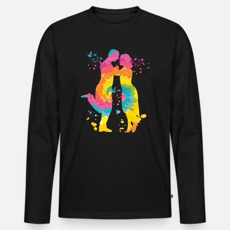 Argentinischer Tango Tanzen Milonga Vals - Männer Premium Bio Langarmshirt - Schwarz