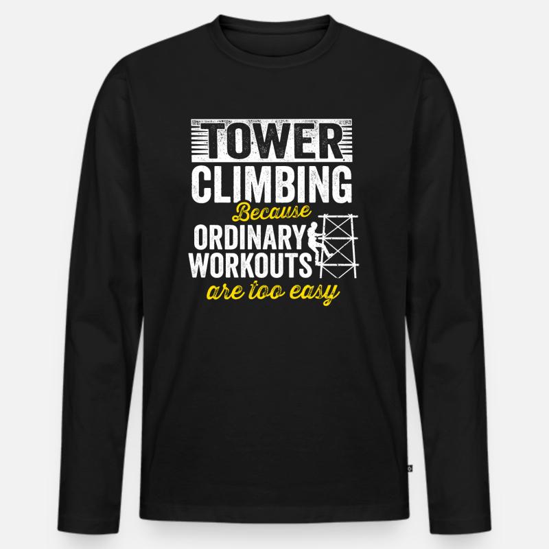 Zellturmkletterer Klettertechniker - Männer Premium Bio Langarmshirt - Schwarz