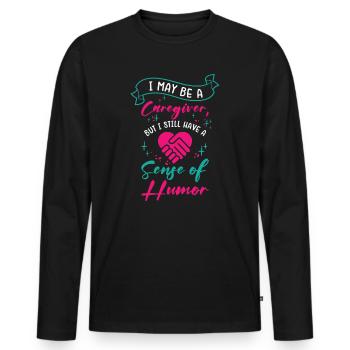 Infirmière soignante Soins infirmiers Soins infirmiers - T-shirt manches longues Premium bio Homme - noir - Devant - Nico (187cm)