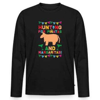 Cinco de Mayo Cryptozoologie Bigfoot Fiesta - T-shirt manches longues Premium bio Homme - noir - Devant - Nico (187cm)