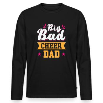 Cheerleader Proud Cheer Dad Cheerleading - T-shirt manches longues Premium bio Homme - noir - Devant - Nico (187cm)