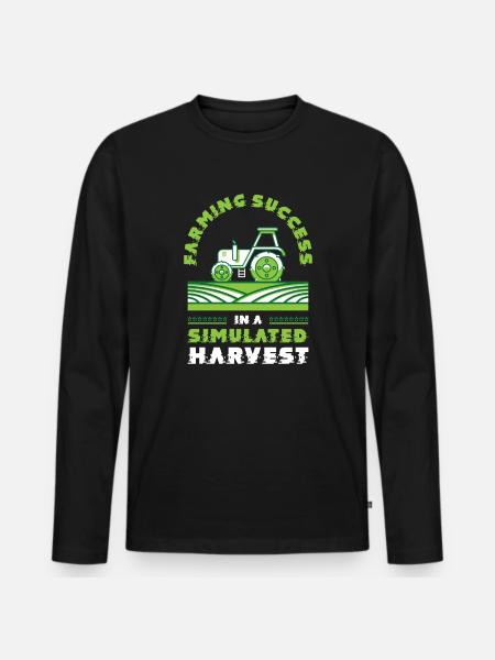 Landwirtschaftsspiele Simulation Videospiele - Männer Premium Bio Langarmshirt - Schwarz