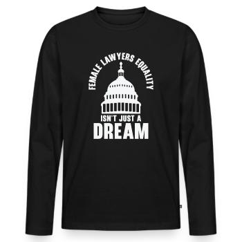 Internationaler Frauentag Juristin - Männer Premium Bio Langarmshirt - Schwarz - Vorne - Nico (187cm)