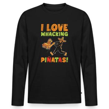 Cinco de Mayo Cryptozoologie Bigfoot Fiesta - T-shirt manches longues Premium bio Homme - noir - Devant - Nico (187cm)