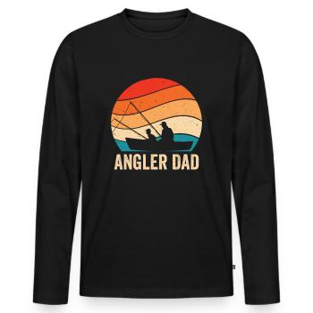 Fischer Vatertag Jagen Fische Papa Fischen - Männer Premium Bio Langarmshirt - Schwarz - Vorne - Nico (187cm)