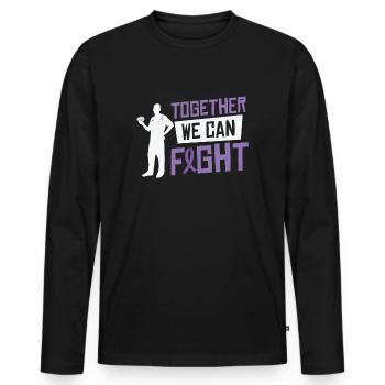 Alzheimer's Awareness Brain Doctors Health - Men's Premium Organic Long Sleeve Shirt - black - Front - Nico (187cm)