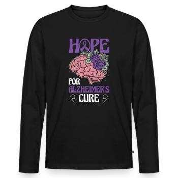 Alzheimer's Awareness Brain Doctors Health - Men's Premium Organic Long Sleeve Shirt - black - Front - Nico (187cm)