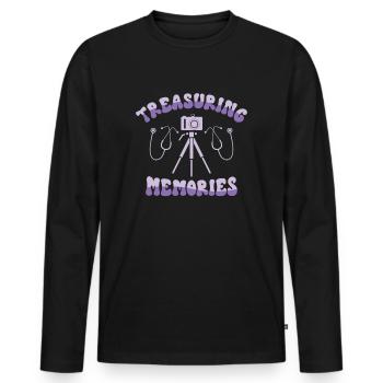 Caregiver Alzheimer's Awareness Medical Caregiving - Men's Premium Organic Long Sleeve Shirt - black - Front - Nico (187cm)