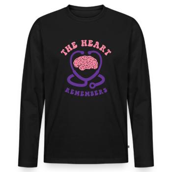 Caregiver Alzheimer's Awareness Medical Caregiving - Men's Premium Organic Long Sleeve Shirt - black - Front - Nico (187cm)