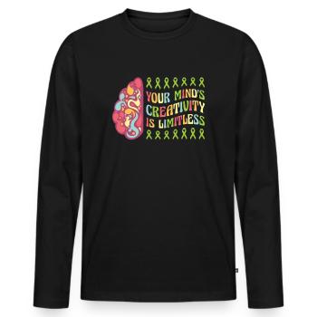 Mois de la sensibilisation artistique pour - T-shirt manches longues Premium bio Homme - noir - Devant - Nico (187cm)
