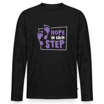 Caregiver Alzheimer's Awareness Medical Caregiving - Men's Premium Organic Long Sleeve Shirt - black - Front - Nico (187cm)