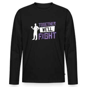 Alzheimer's Awareness Brain Doctors Health - Men's Premium Organic Long Sleeve Shirt - black - Front - Nico (187cm)