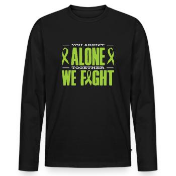 Mois de la sensibilisation à la santé mentale - T-shirt manches longues Premium bio Homme - noir - Devant - Nico (187cm)