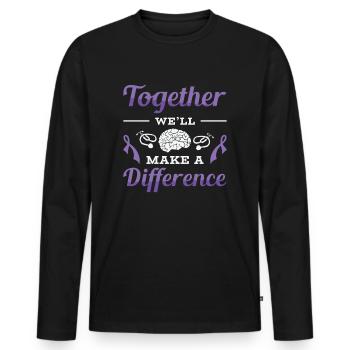 Alzheimer's Awareness Brain Doctors Health - Men's Premium Organic Long Sleeve Shirt - black - Front - Nico (187cm)