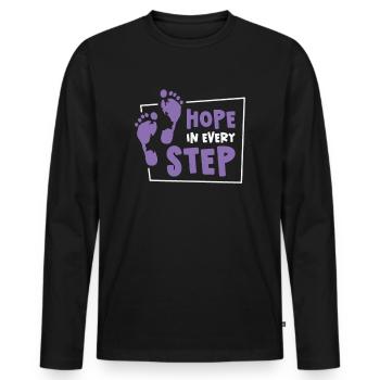 Caregiver Alzheimer's Awareness Medical Caregiving - Men's Premium Organic Long Sleeve Shirt - black - Front - Nico (187cm)