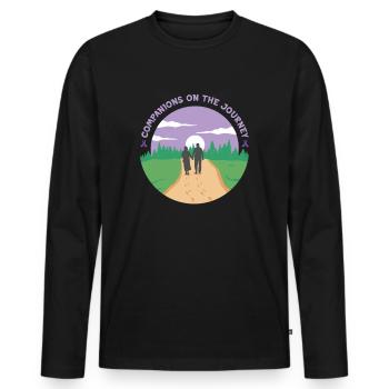 Caregiver Alzheimer's Awareness Medical Caregiving - Men's Premium Organic Long Sleeve Shirt - black - Front - Nico (187cm)